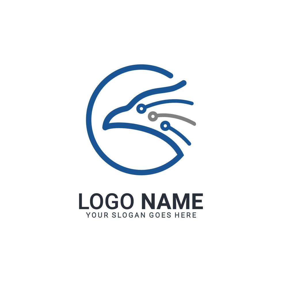 Modern Bird logo design. Vector editable design.