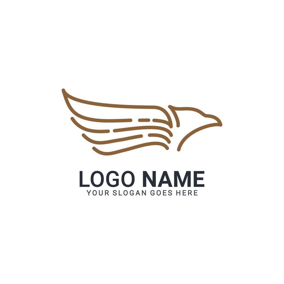 Modern Bird logo design. Vector editable design.