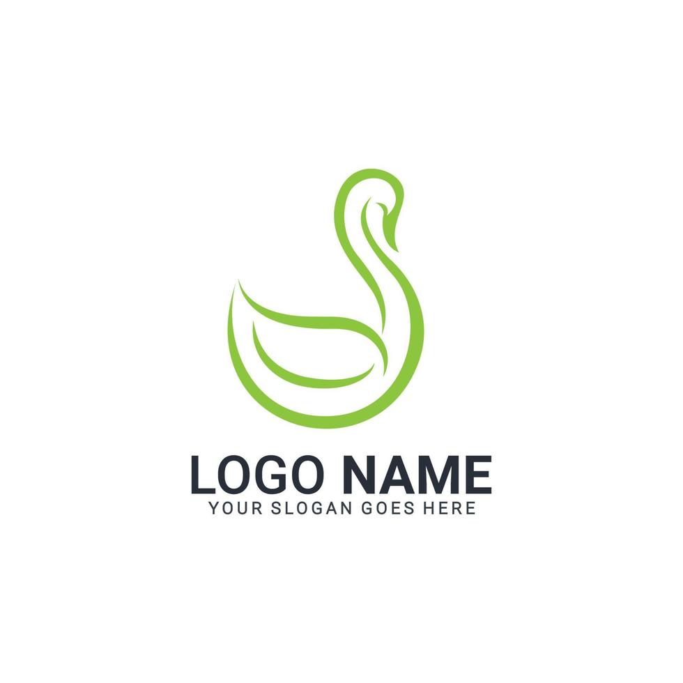 diseño de logo de cisne de lujo. diseño de logotipo editable vector