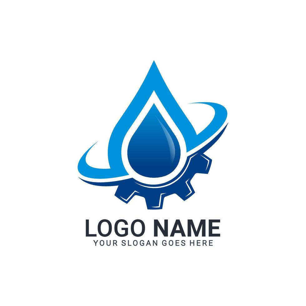 diseño de logo de agua y gas. diseño de logotipo abstracto editable vector