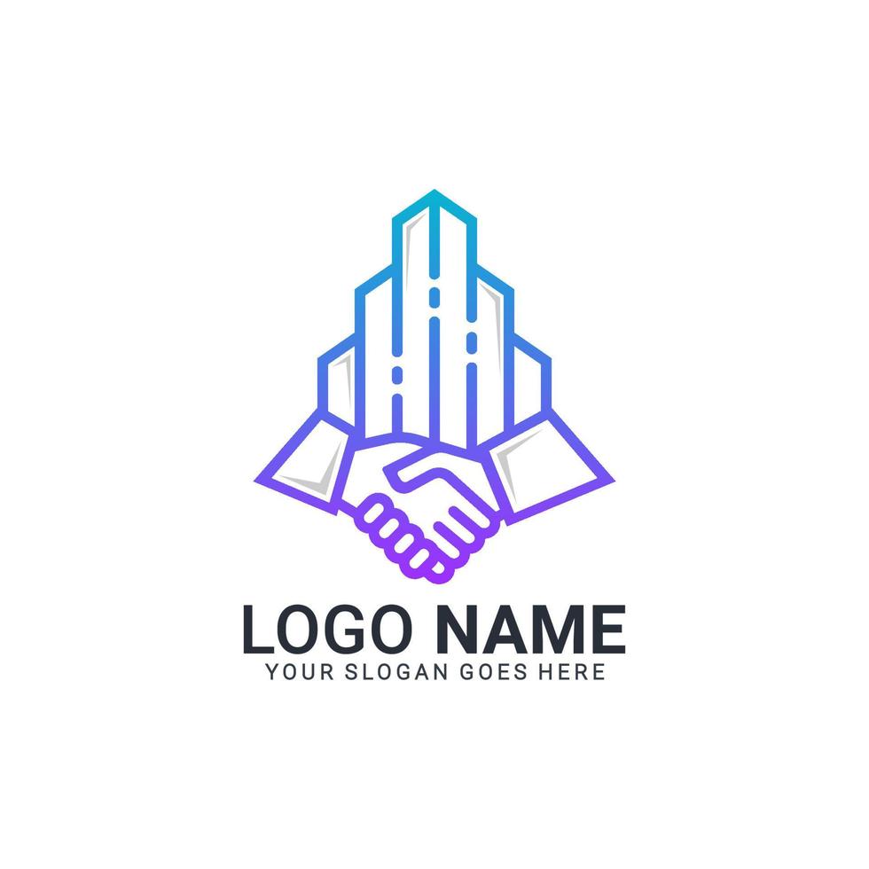 Deal building business logo design. Editable modern logo design vector