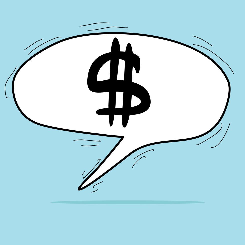 Speech bubbles with dollar sign 5253442 Vector Art at Vecteezy