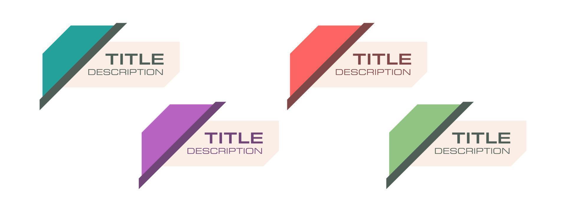 simple shape title lower third design. abstract geometric banner template. vector