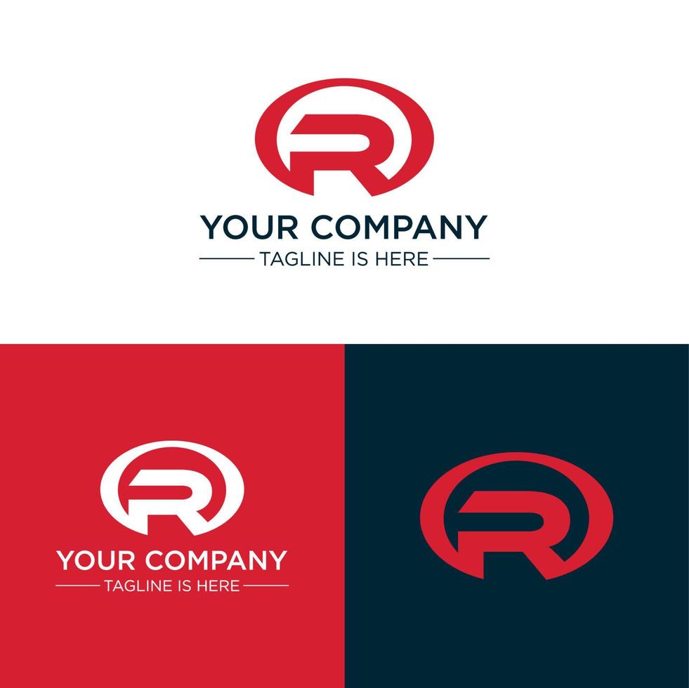 plantilla de diseño de logotipo creativo de letra r vector