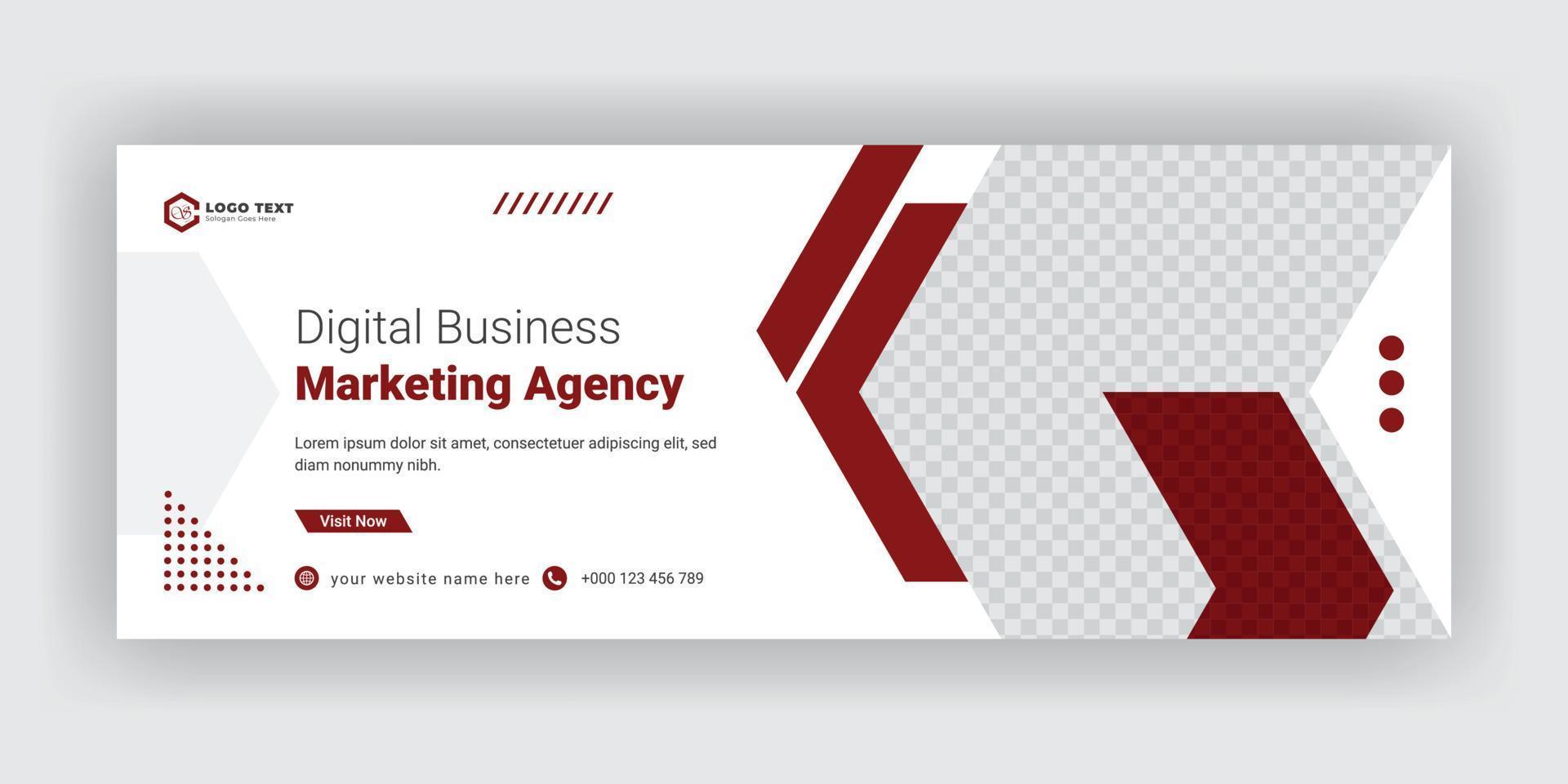 Digital Business Marketing Idea Social Media Cover Template vector