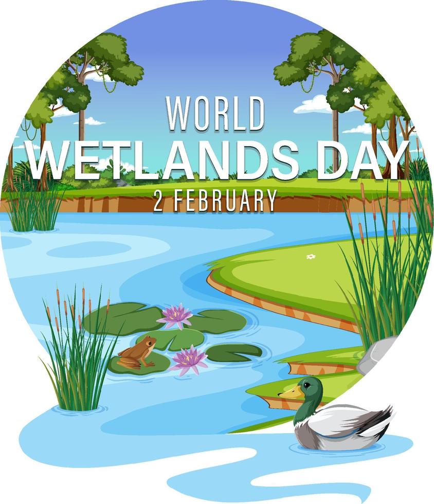 World Wetlands Day logo design vector