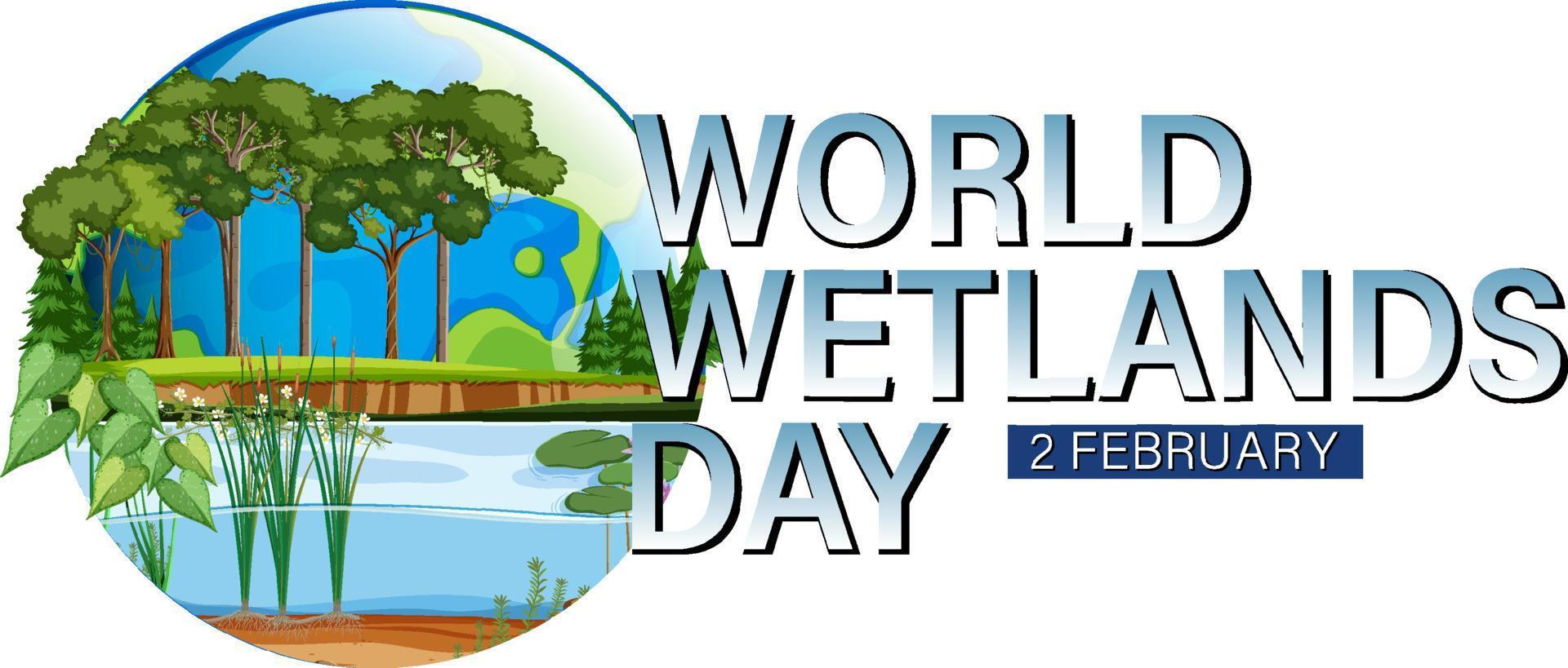 World Wetlands Day logo design vector