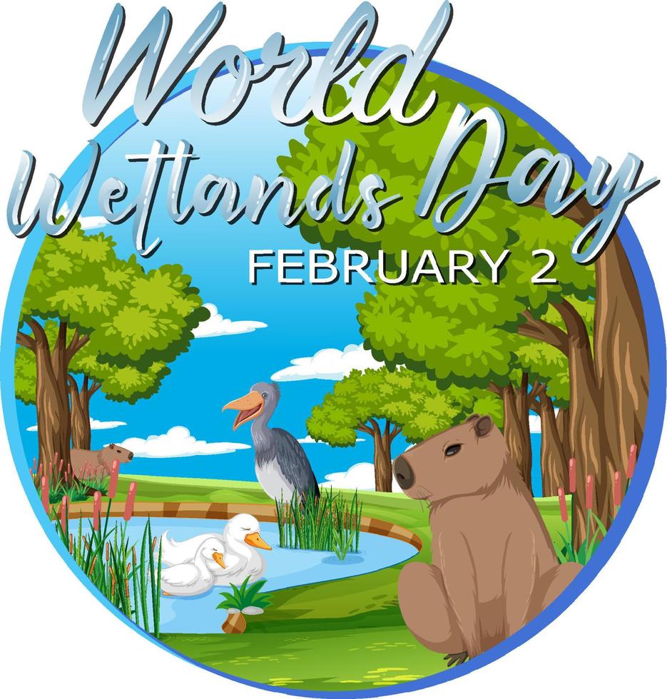 World Wetlands Day logo design vector