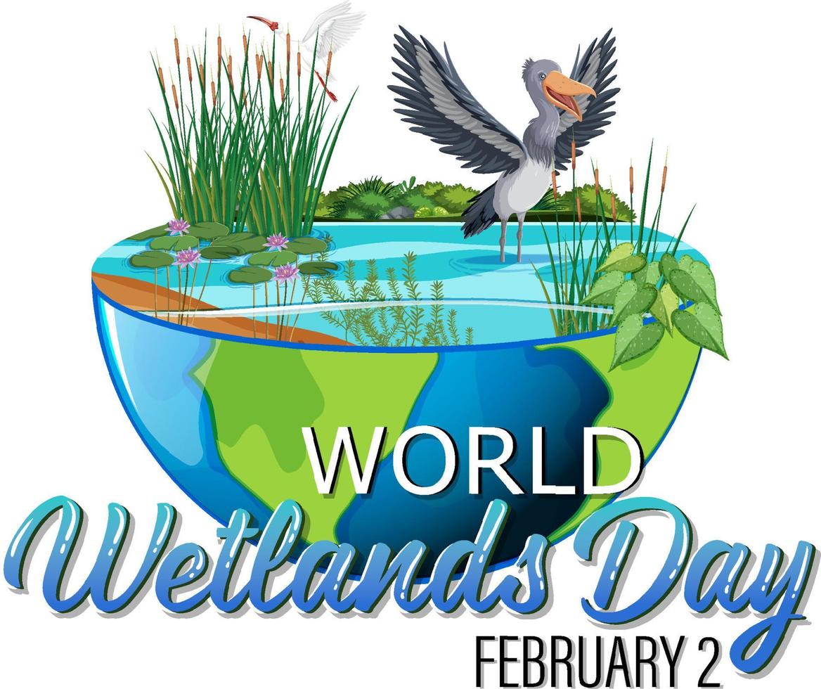 World Wetlands Day logo design vector