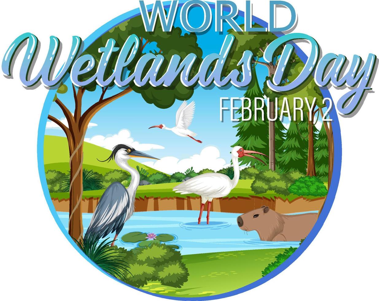 World Wetlands Day logo design vector