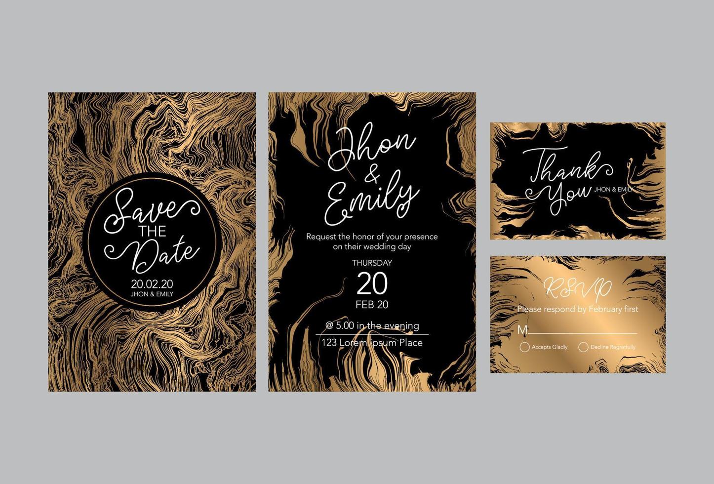 invitation to the wedding, a great celebration of lovers, the bride and groom.background texture luxury liquid marble and gold. for business cards, flyers, flyer, banner, website, paper printing. vector