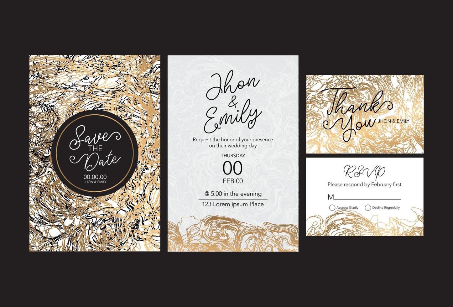 invitation to the wedding, a great celebration of lovers, the bride and groom.background texture luxury liquid marble and gold. for business cards, flyers, flyer, banner, website, paper printing. vector