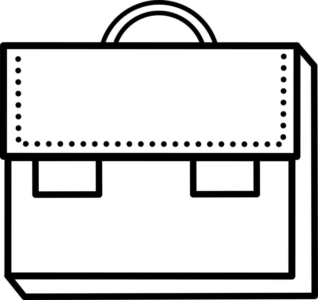 Out line brief case vector