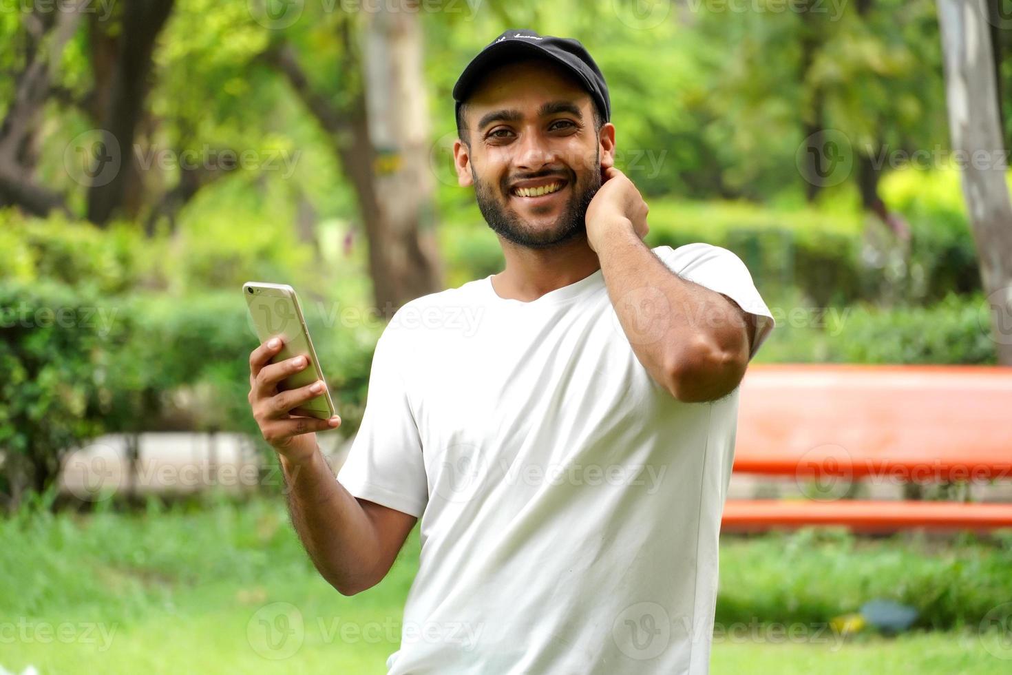 man is using fast 5g net in his mobile photo