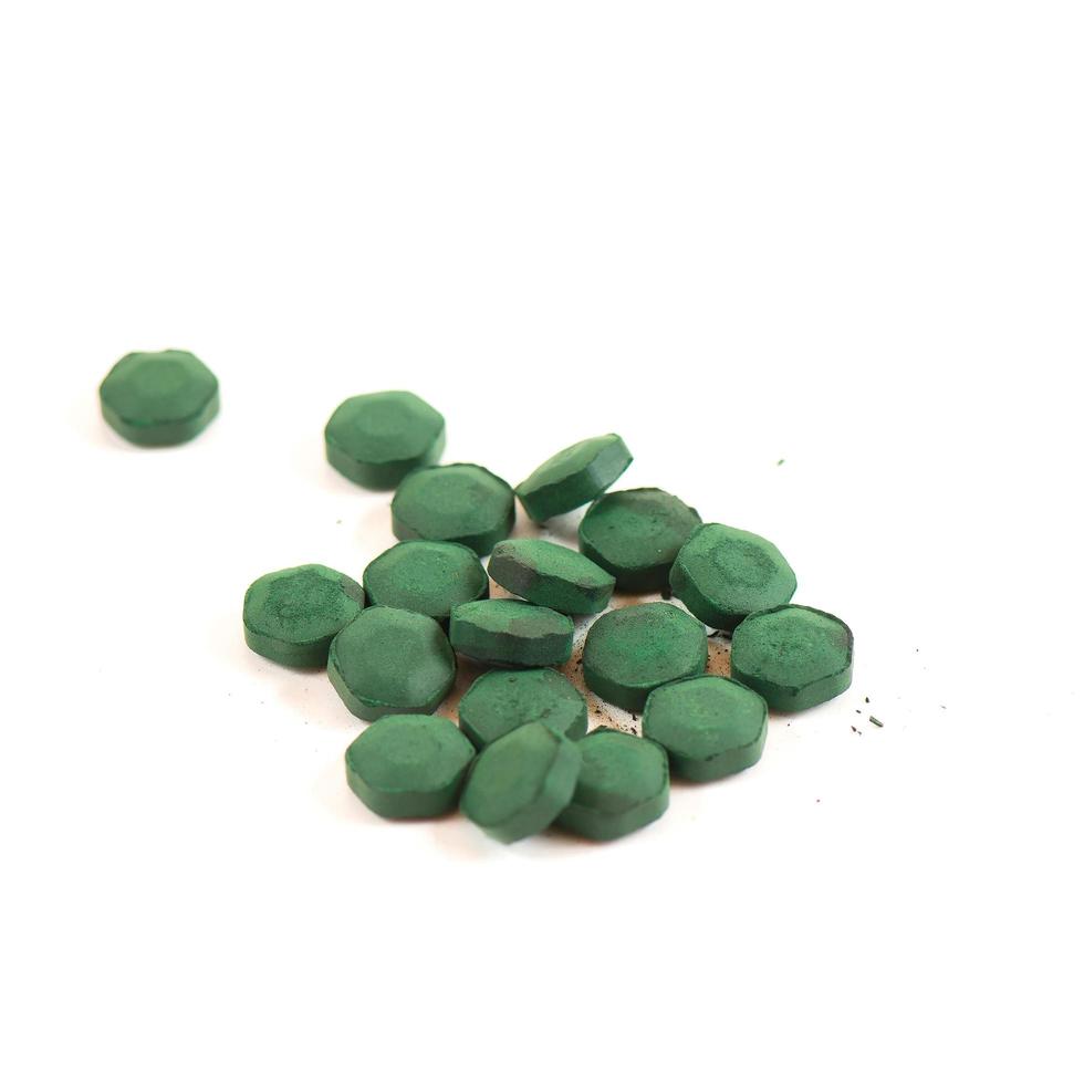 Tablets of Spirulina Algae photo