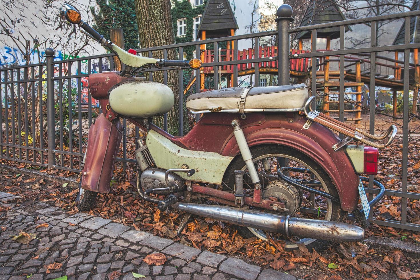 A vintage motorcycle photo