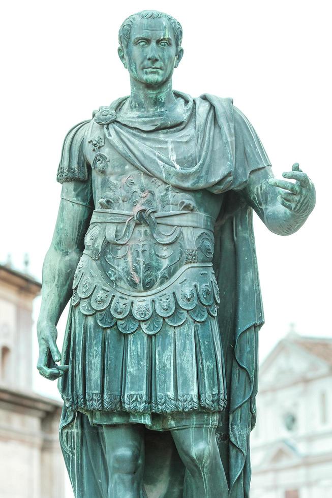 Bronze statue of Julius Caesar in Rome photo