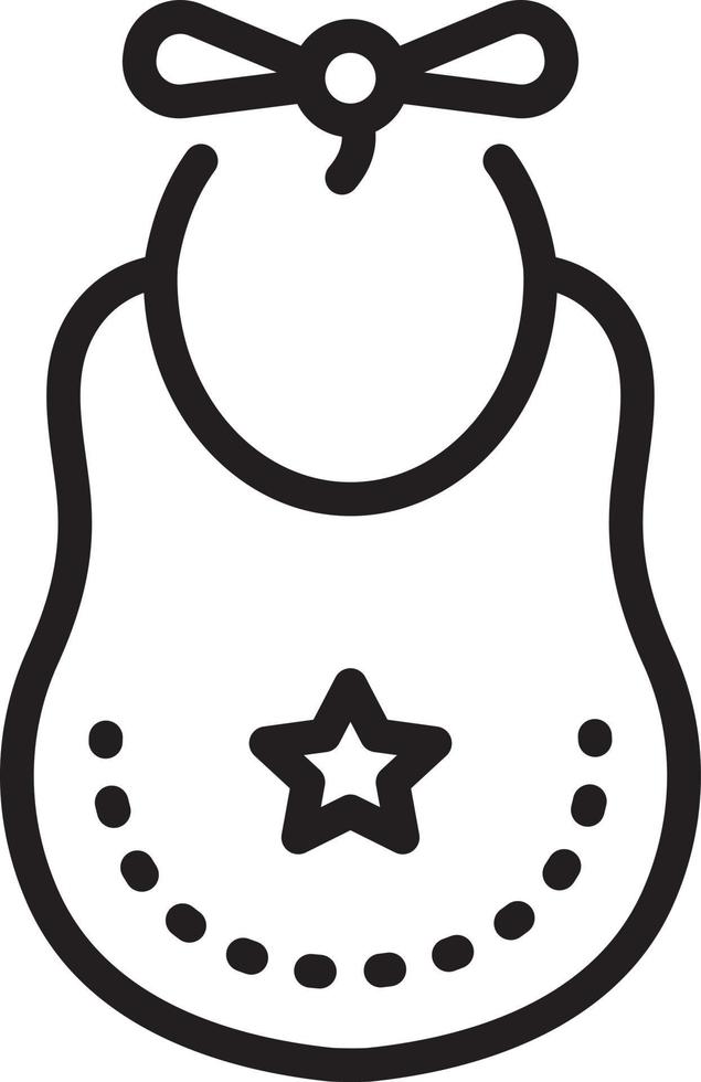 Line icon for bib vector