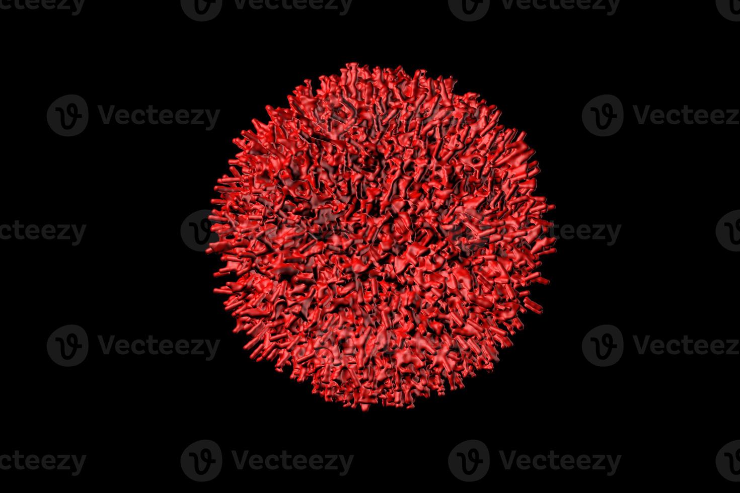 imagen de virus en render 3d foto