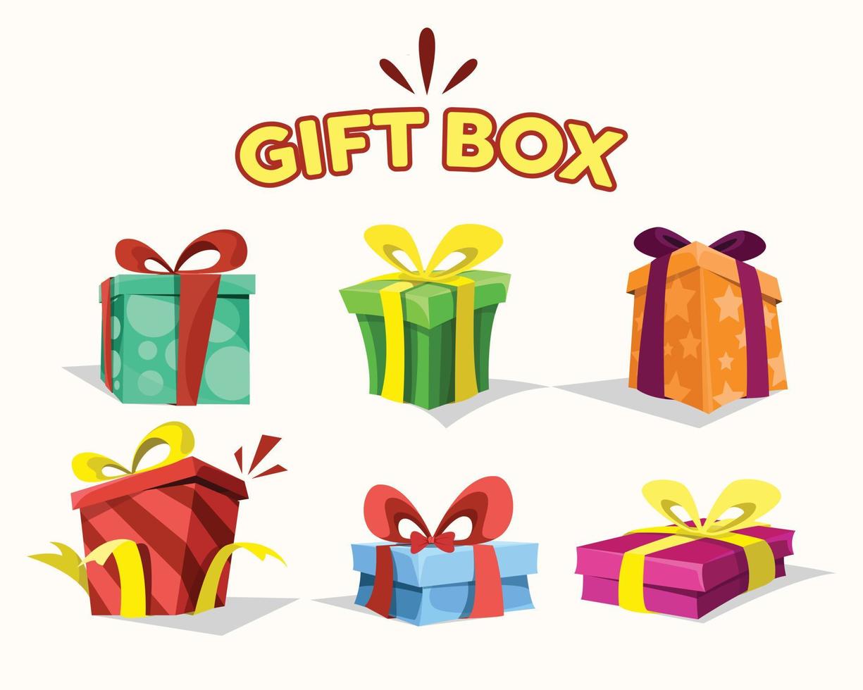 caja de regalo ilustración vector activo