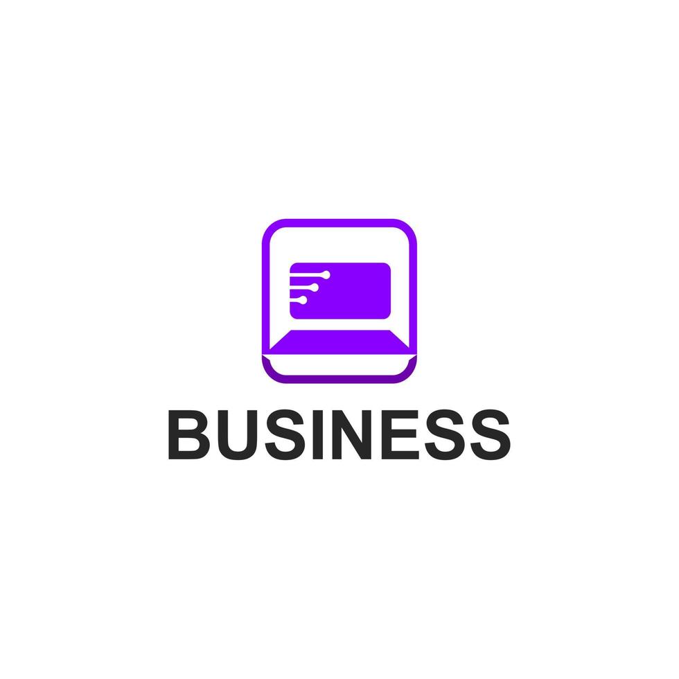 Computer Logo for Information Technology vector