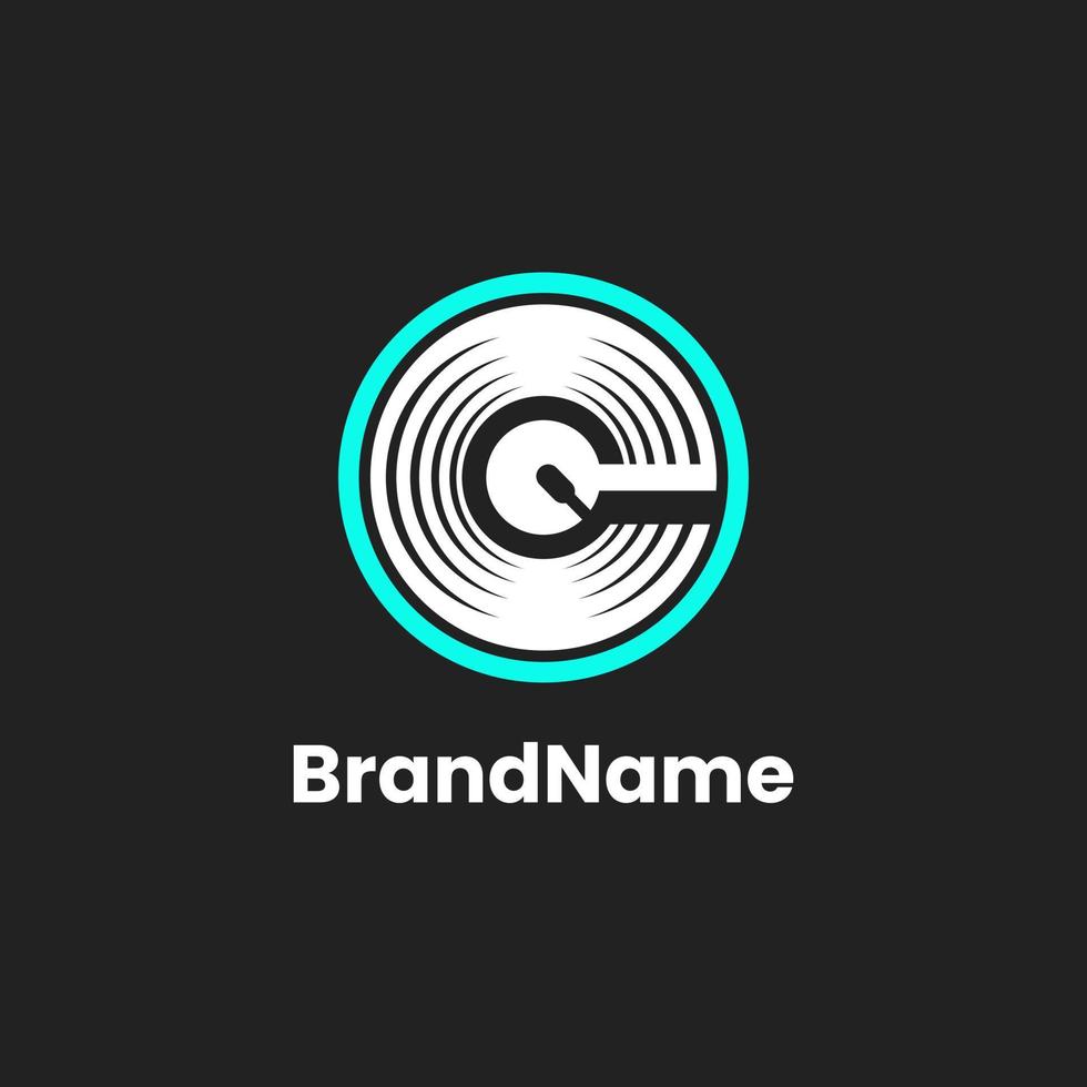 Modern DJ Music Logo initials E vector