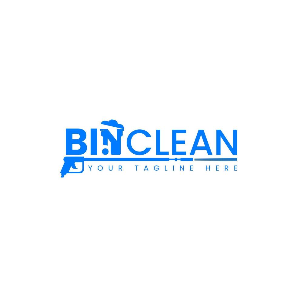 Clean Trash can service logo vector