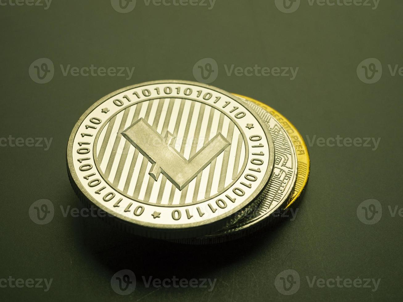 Litecoin digital cryptocurrency coin photo