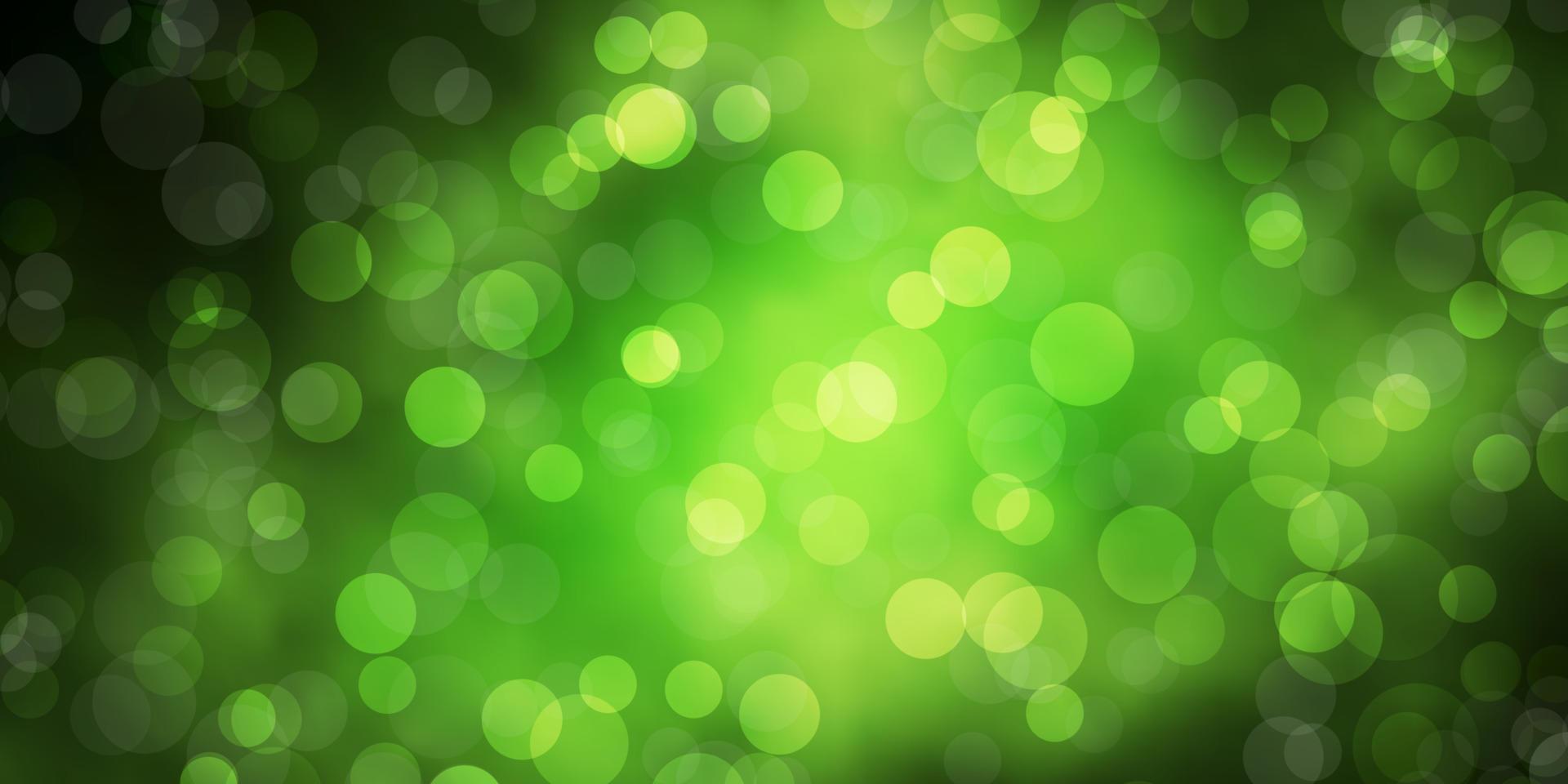 Dark Green, Yellow vector background with circles.