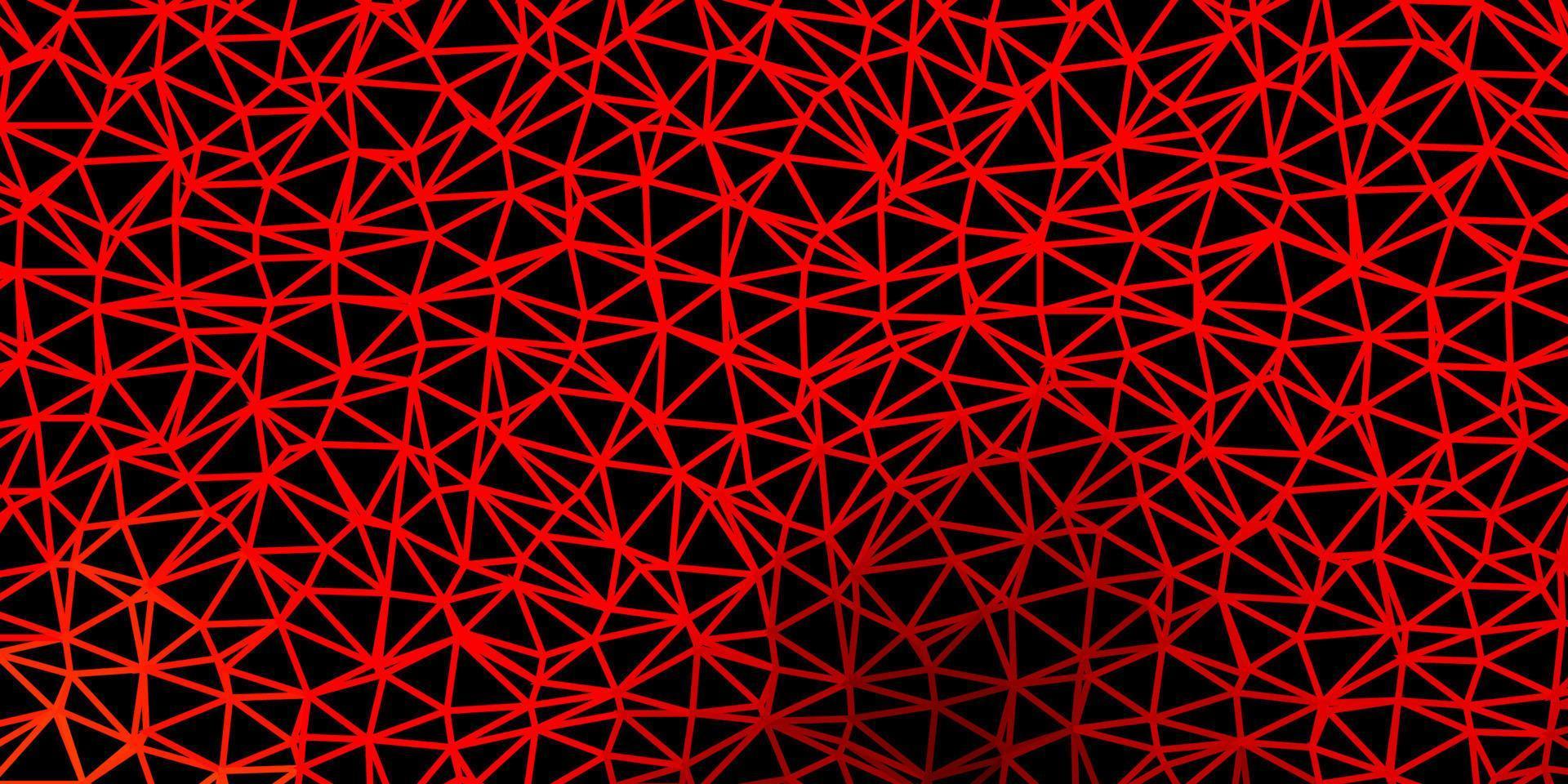 Fondo de mosaico de triángulo vector rojo oscuro, amarillo.