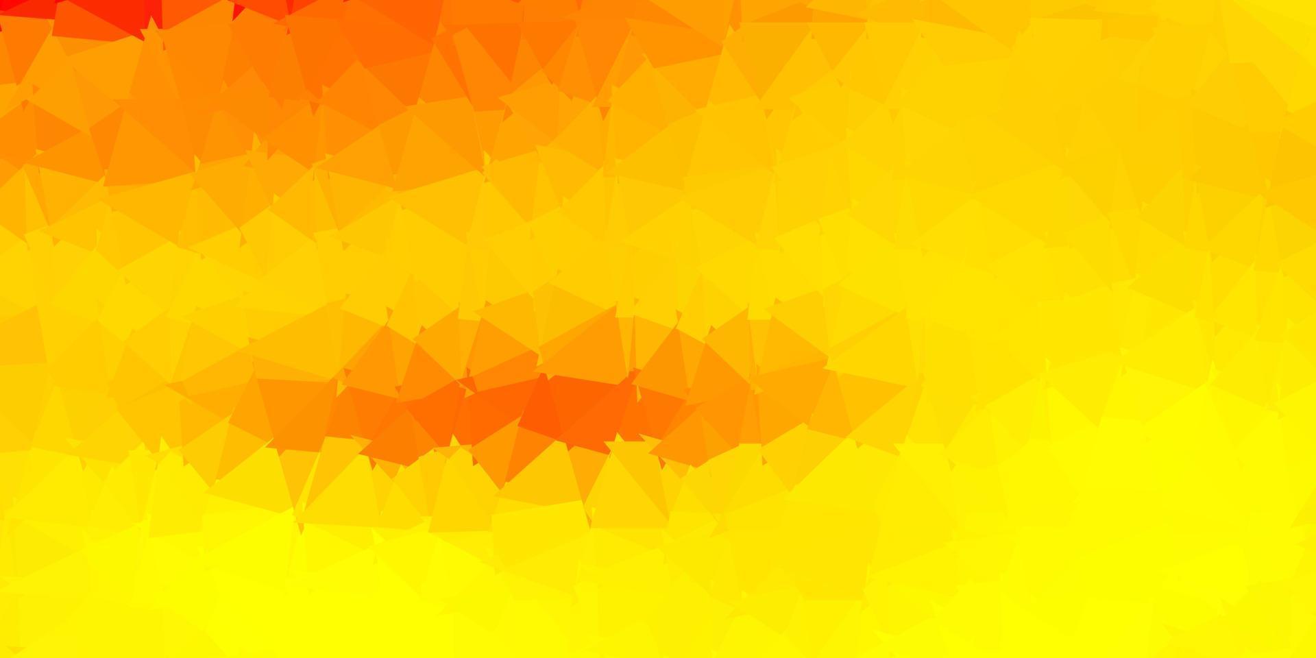 Light yellow vector triangle mosaic pattern.