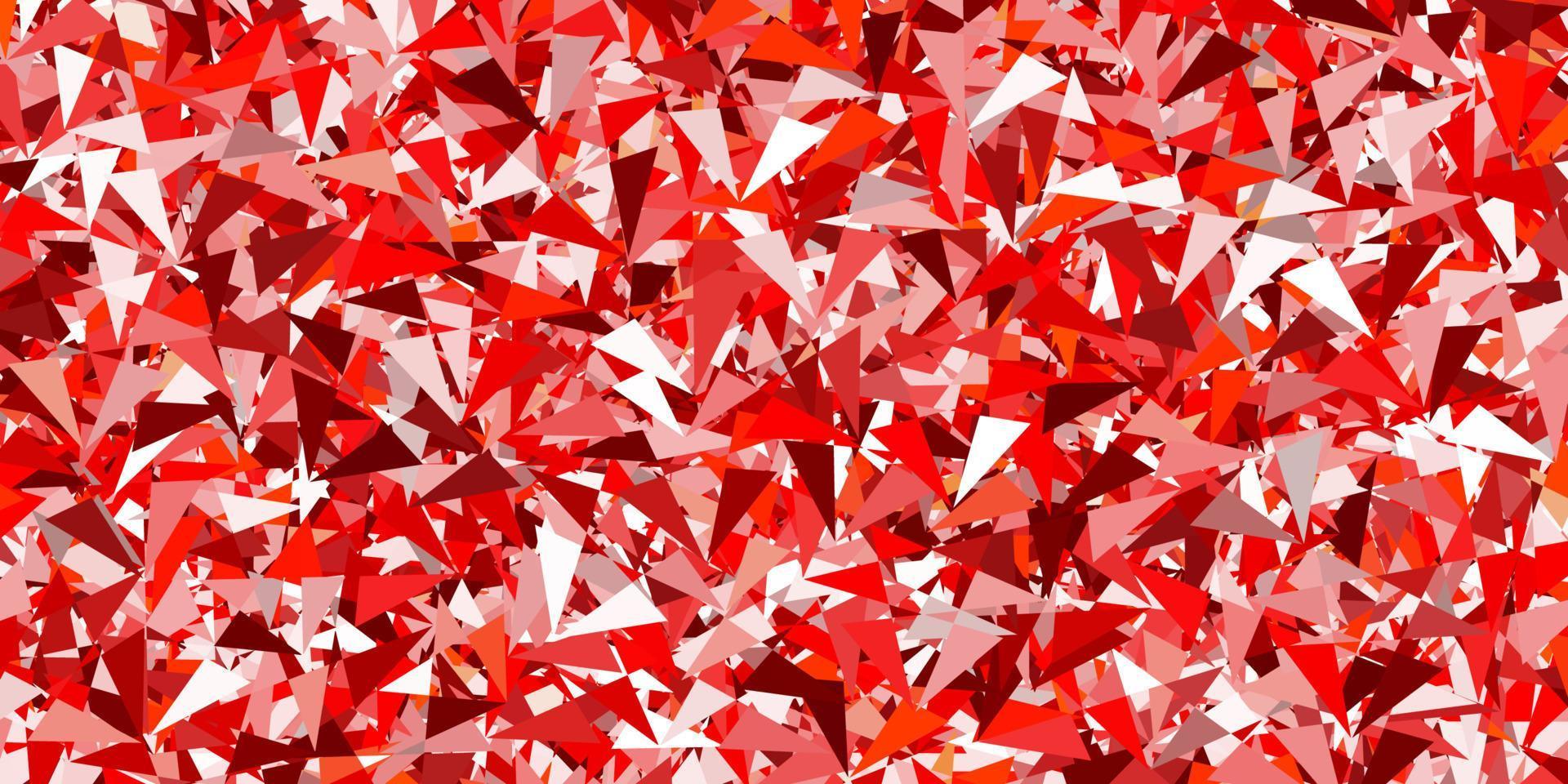 Light red, yellow vector pattern with polygonal shapes.