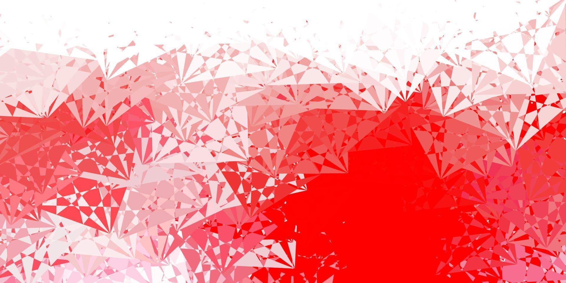 Light Red vector backdrop with triangles, lines.