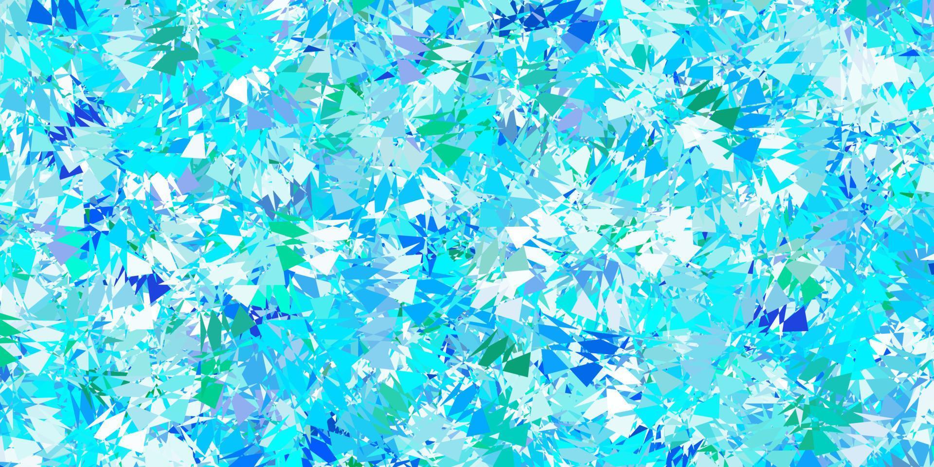 Light blue, green vector backdrop with triangles, lines.