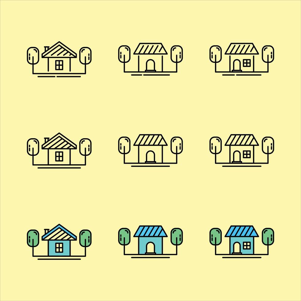 House icon set collection, used for property and environment. vector