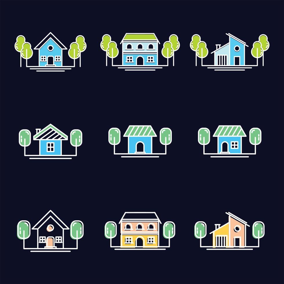 House icon set collection, used for property and environment. vector