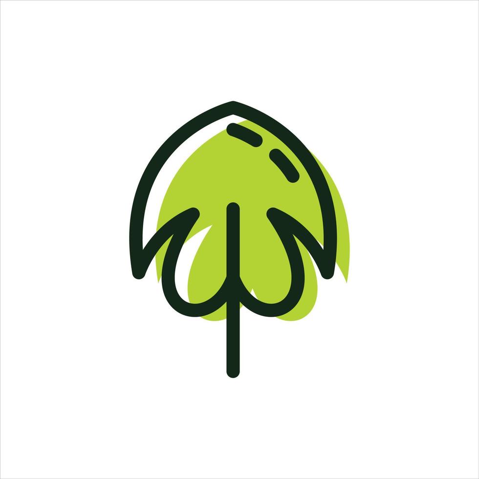 leaf icon logo template, environment and plants used. vector