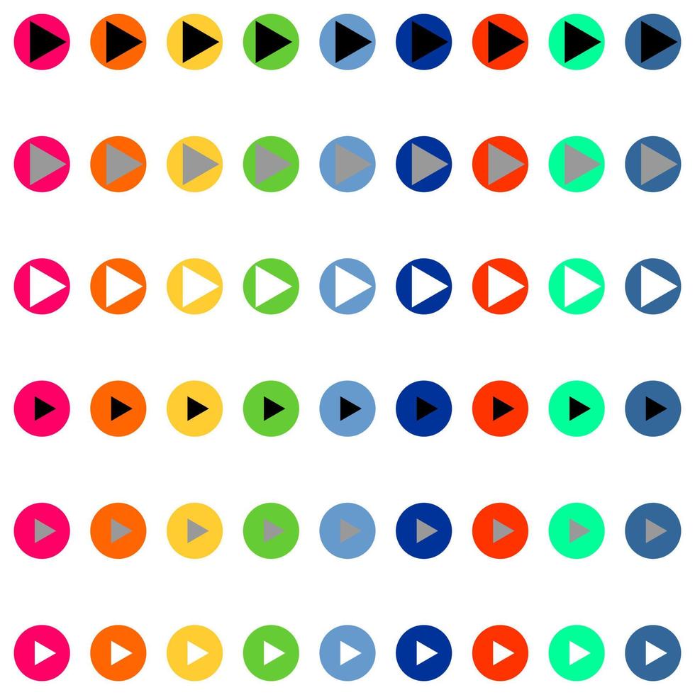 Arrows in round differnt color vector