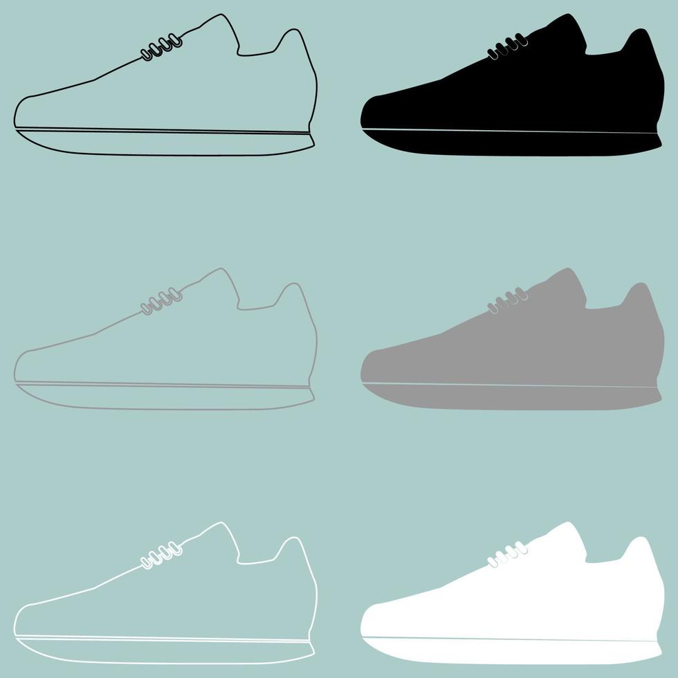 zapatos para correr o zapatillas deportivas. vector