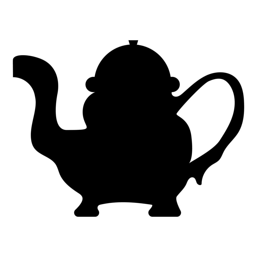 Teapot icon . Black color . vector