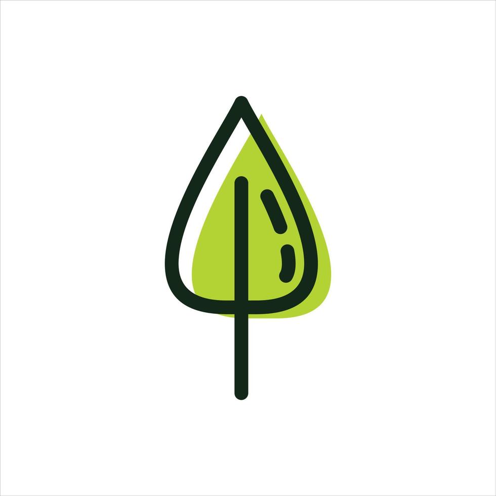 leaf icon logo template, environment and plants used. vector