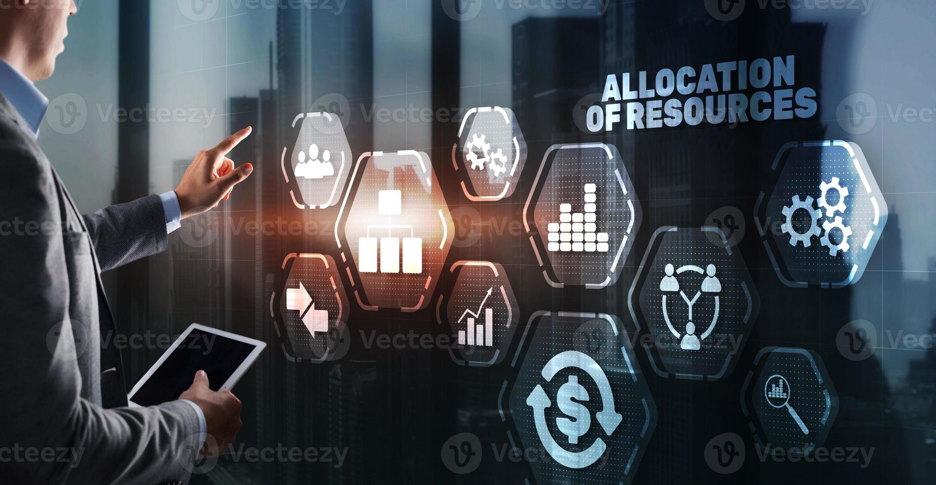 Allocation of Resources. Marketing Planning Strategy Concept. Business Technology photo