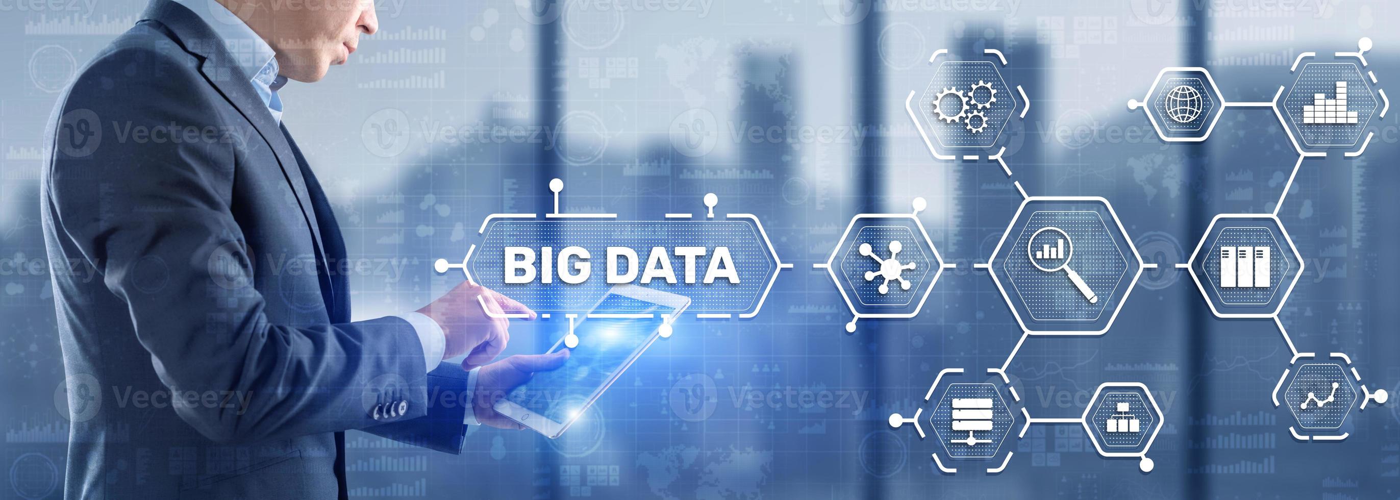 concepto de análisis de big data e inteligencia empresarial foto