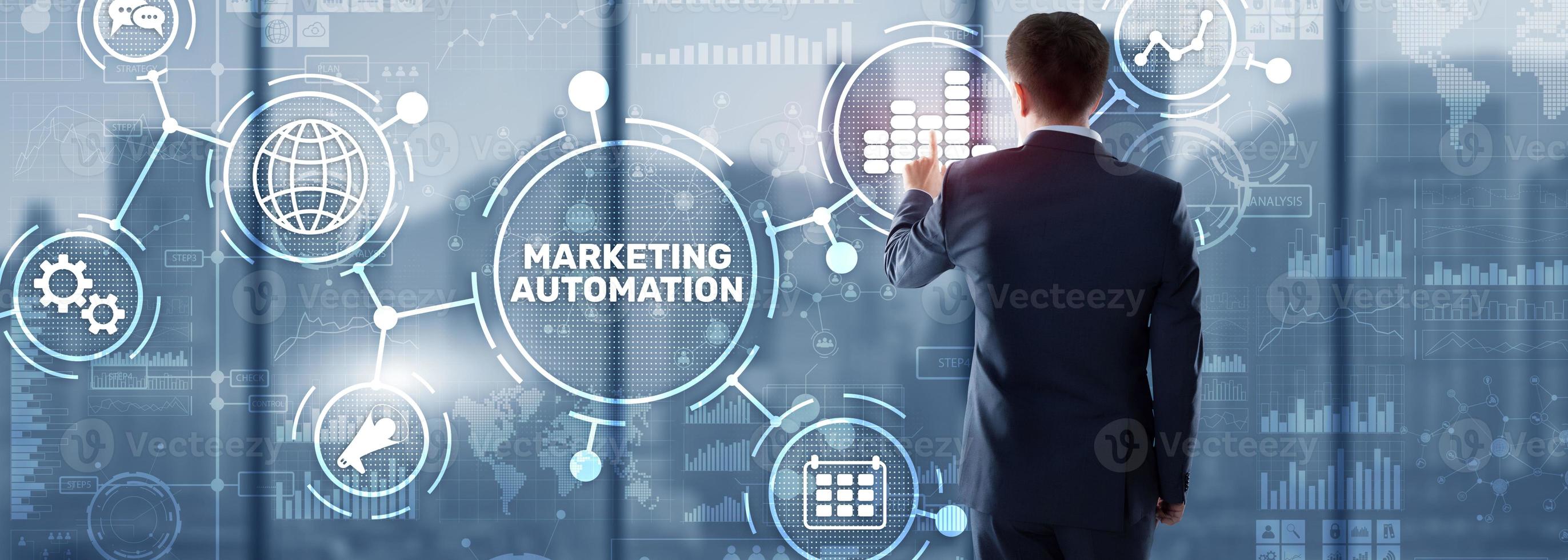 Marketing automation concept. Business Technology Internet and network photo