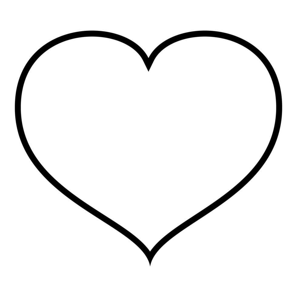 Heart with end icon outline black color vector illustration