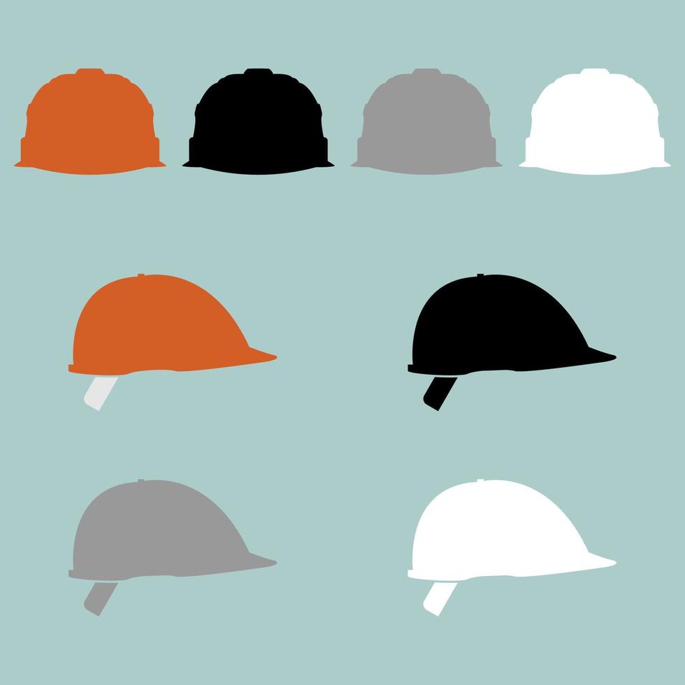 Construction helmet different colour icon. vector