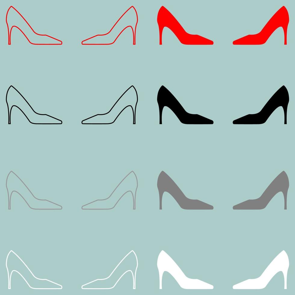 zapatos de mujer o icono de punta abierta. vector