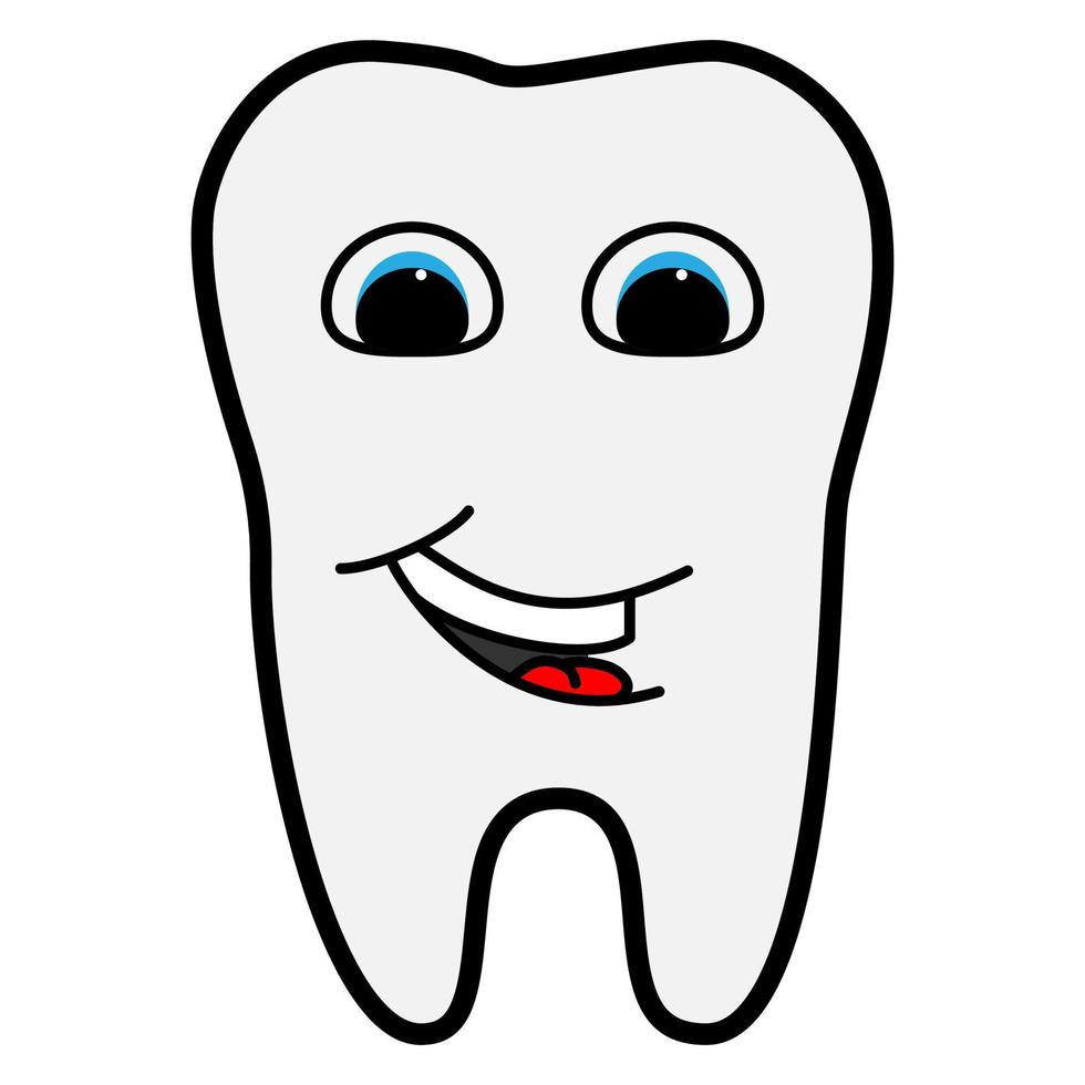 Tooth is smiling for medicine. vector