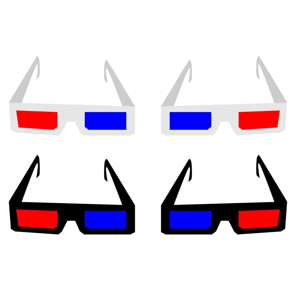 3d glass for TV or laptop vector