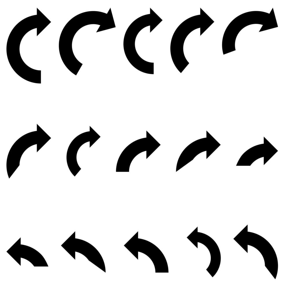 Circle arrows set . Black color 5256106 Vector Art at Vecteezy